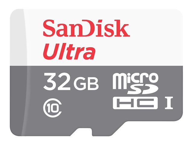 Sandisk Ultra 32GB microSDHC + SD Adpt, SDSQUNR-032G-GN3MA