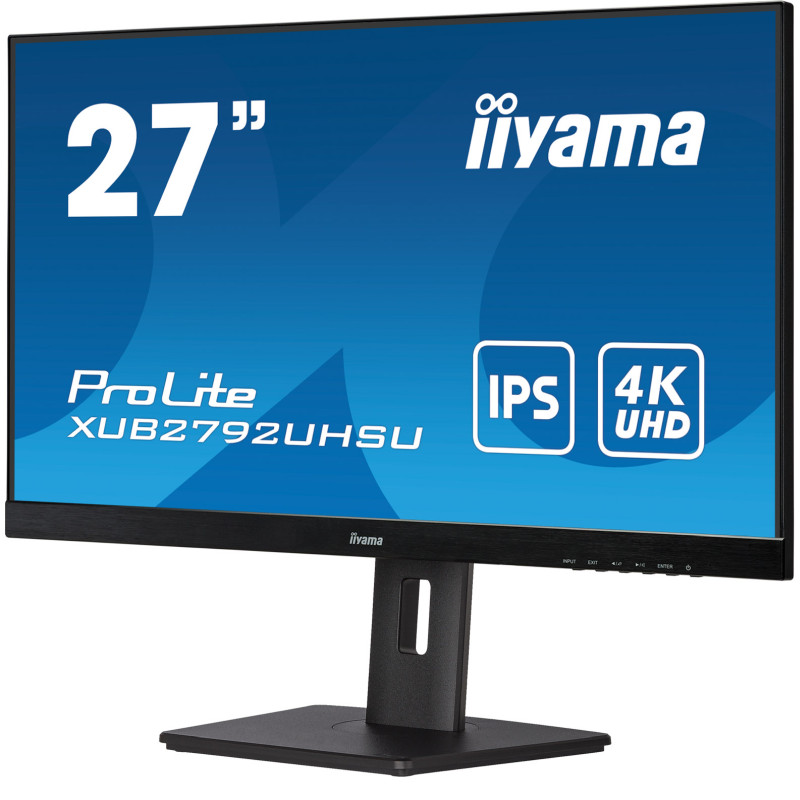 Iiyama 27" XUB2792UHSU-B5 (27") 3840×2160, IPS, 4ms, HDMI/DP/DVI, zvučnici, crni