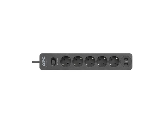 APC SurgeArrest 5 Outlet 2USB Black 230V, PME5U2B-GR