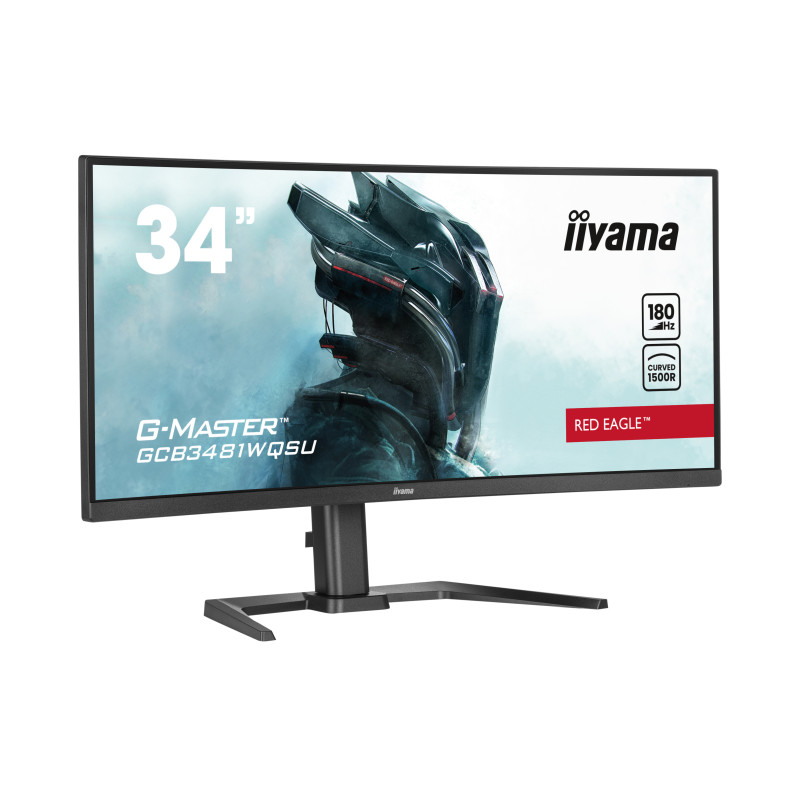 Iiyama 34" G-Master GCB3481WQSU-B1 UWQHD (3440×1440) zakrivljeni VA, 180Hz, 21:9, 0.3ms, 500cd/m2, 4000:1, 2×HDMI/2×DP, 4×USB3.2, FreeSync Premium, HA, zvučnici, crni - Slika 3
