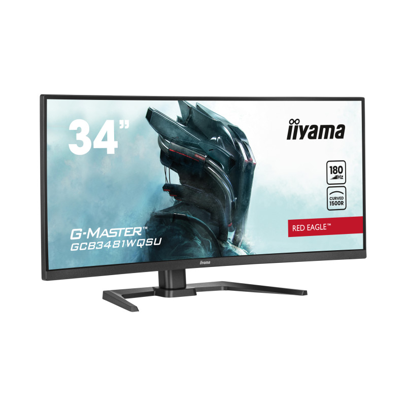 Iiyama 34" G-Master GCB3481WQSU-B1 UWQHD (3440×1440) zakrivljeni VA, 180Hz, 21:9, 0.3ms, 500cd/m2, 4000:1, 2×HDMI/2×DP, 4×USB3.2, FreeSync Premium, HA, zvučnici, crni - Slika 4
