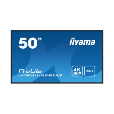 Iiyama 50" LH5041UHS-B2AG 3840x2160, 4K UHD VA panel, 25% Haze, Landscape and Portrait mode, Speakers 2x 10W , VGA, 3x HDMI, 500cd/m2, Media Play USB Port, Control LAN / RS232C, VESA 400x400