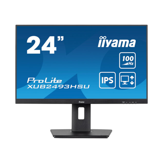 Iiyama 24" XUB2493HSU-B7 1920x1080 IPS, 100Hz, 300cd, 1ms, 1xHDMI, 1xDP, 2xUSB-A, pivot+HAS, zvučnici