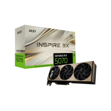 MSI NVidia GeForce RTX 5070 12G INSPIRE 3X OC, 12GB GDDR7/192bit, PCI-E 5.0, 1xHDMI/3×DP