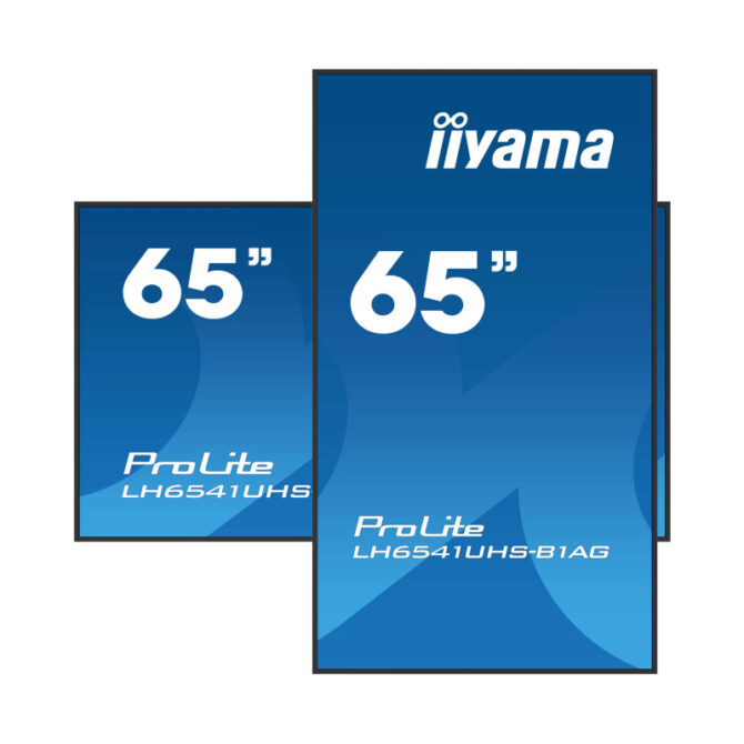 Iiyama 65" LH6541UHS-B1AG 3840x2160, 4K UHD IPS panel, 1% Haze, Landscape and Portrait mode, Speakers 2x 10W , 3x HDMI, 500cd/m2, Media Play USB Port, Control LAN / RS232C, VESA 500x500 -wallmount - Slika 2