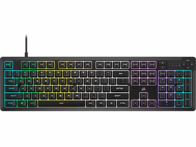 Tipkovnica Corsair K55 CORE RGB Gaming KeyboardBacklit Zoned RGB LED, Rubberdome