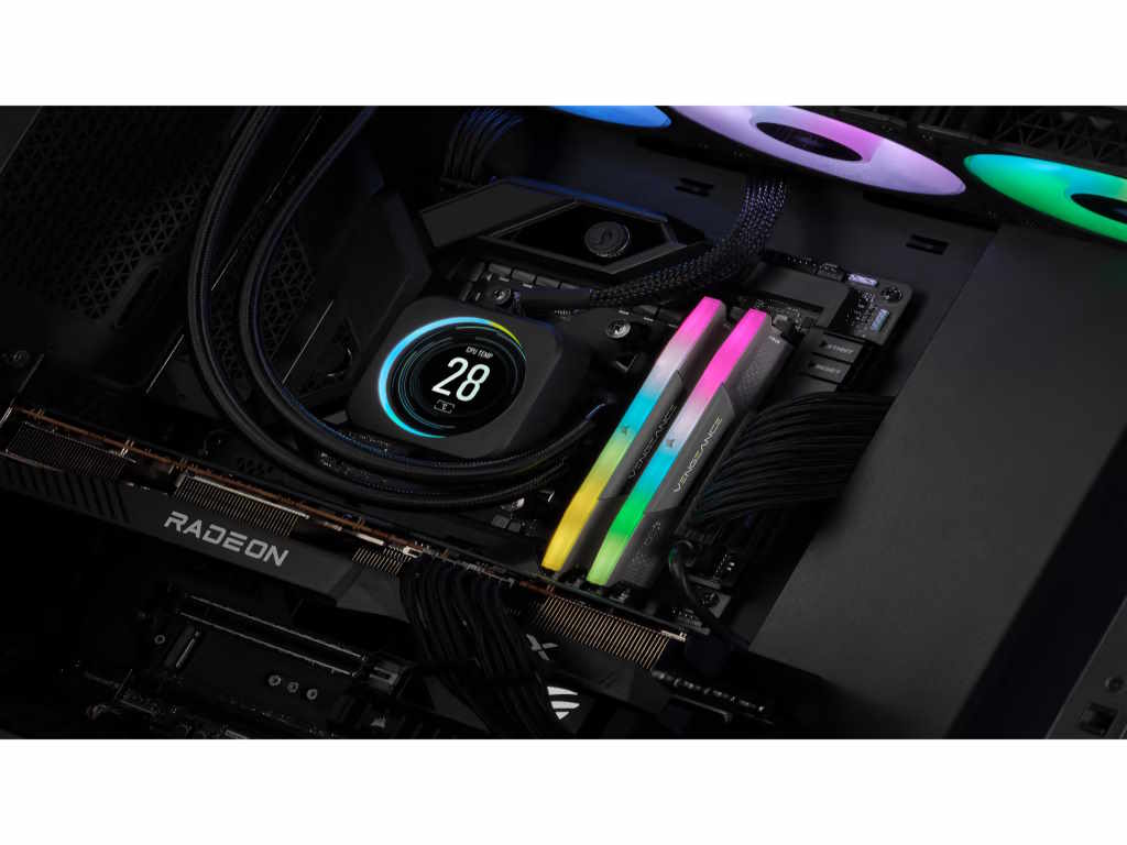 Memorija Corsair DDR5 Vengeance 64GB 6000MHz GreyDIMM CL30 2x32GB RGB XMP & EXPO - Slika 3