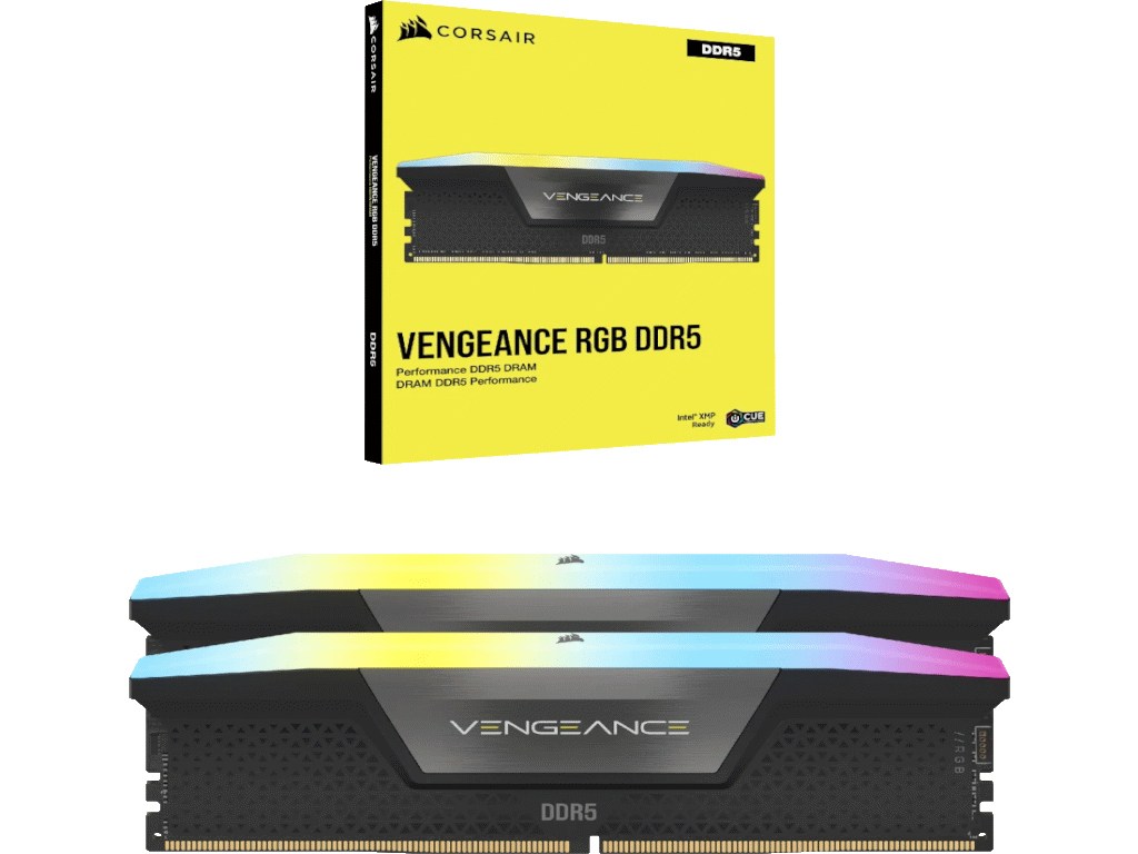 Memorija Corsair DDR5 64GB Vengeance 6400MHzDIMM CL32 2x32GB RGB XMP - Slika 2