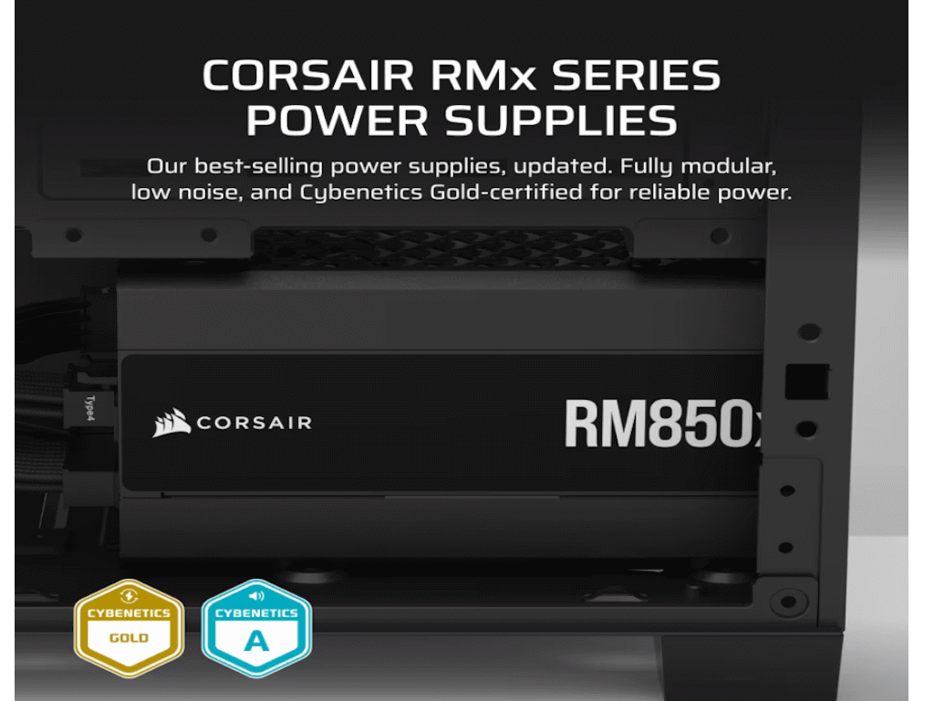 Napajanje Corsair RM850x, 850 Watt, ATX 3.1, Cybenetics GOLD Certified, Fully - Slika 4
