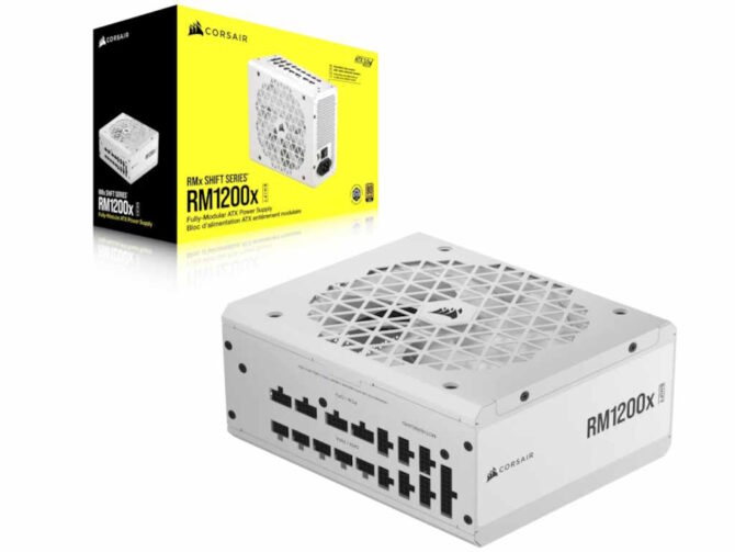 Napajanje Corsair RM1200x Shift White, 1000 Watt, 80 PLUS GOLD, Fully Modular Power Supply, ATX 3.1 - Slika 4