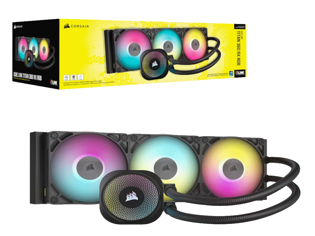 Vodeno Hlađenje Corsair Titan 360RXRGB AIO, 360mm Radiator, Liquid CPU Cooler - Slika 9