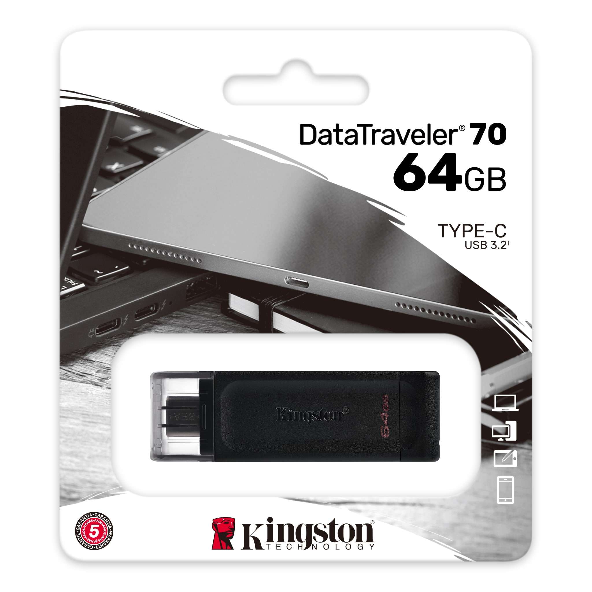 Kingston FD DT70, 64GB-USB-C Flash Drive - Slika 2