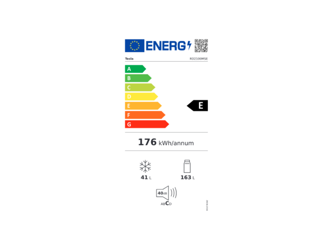 Tesla hladnjak RD2100MSE, 207L, 166L +41L - Slika 6