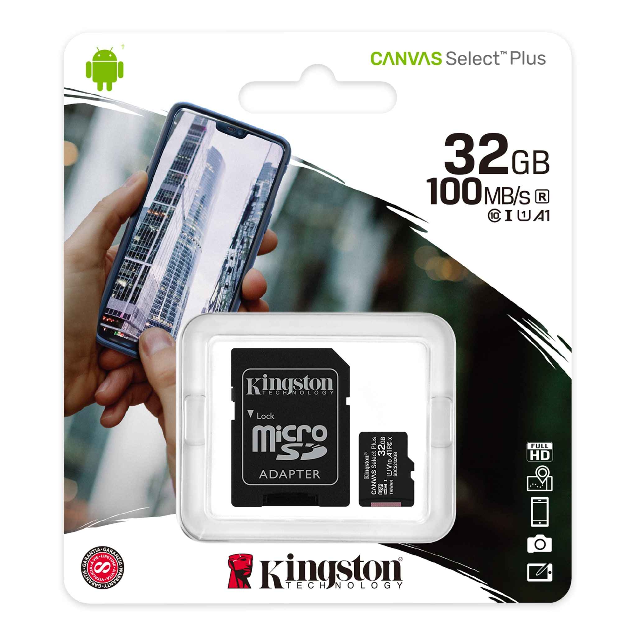 Kingston 32GB micSDHC Canvas Select Plus