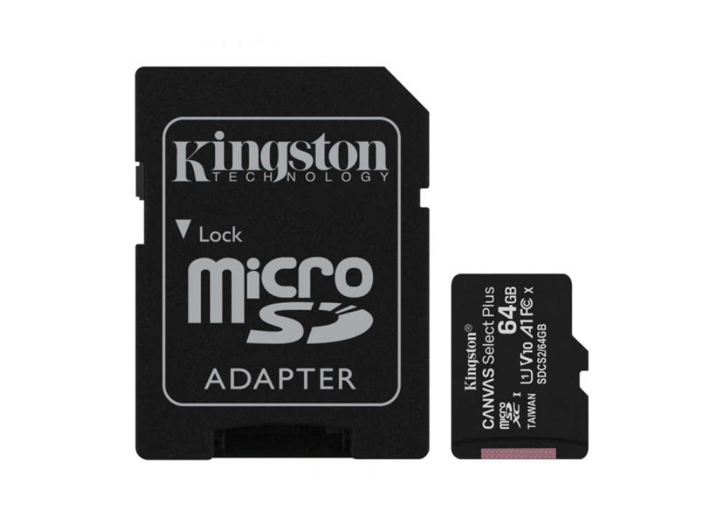 Kingston 64GB micSDHC Canvas Select Plus