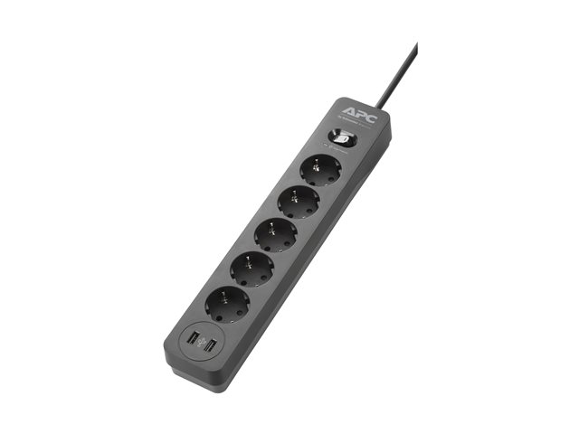 APC SurgeArrest 5 Outlet 2USB Black 230V, PME5U2B-GR - Slika 2