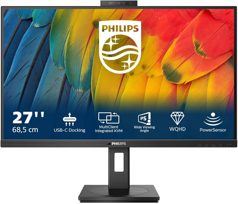 Monitor Philips 27B1U5601H 27", HDMI, DP, 100W, HAS, wcam