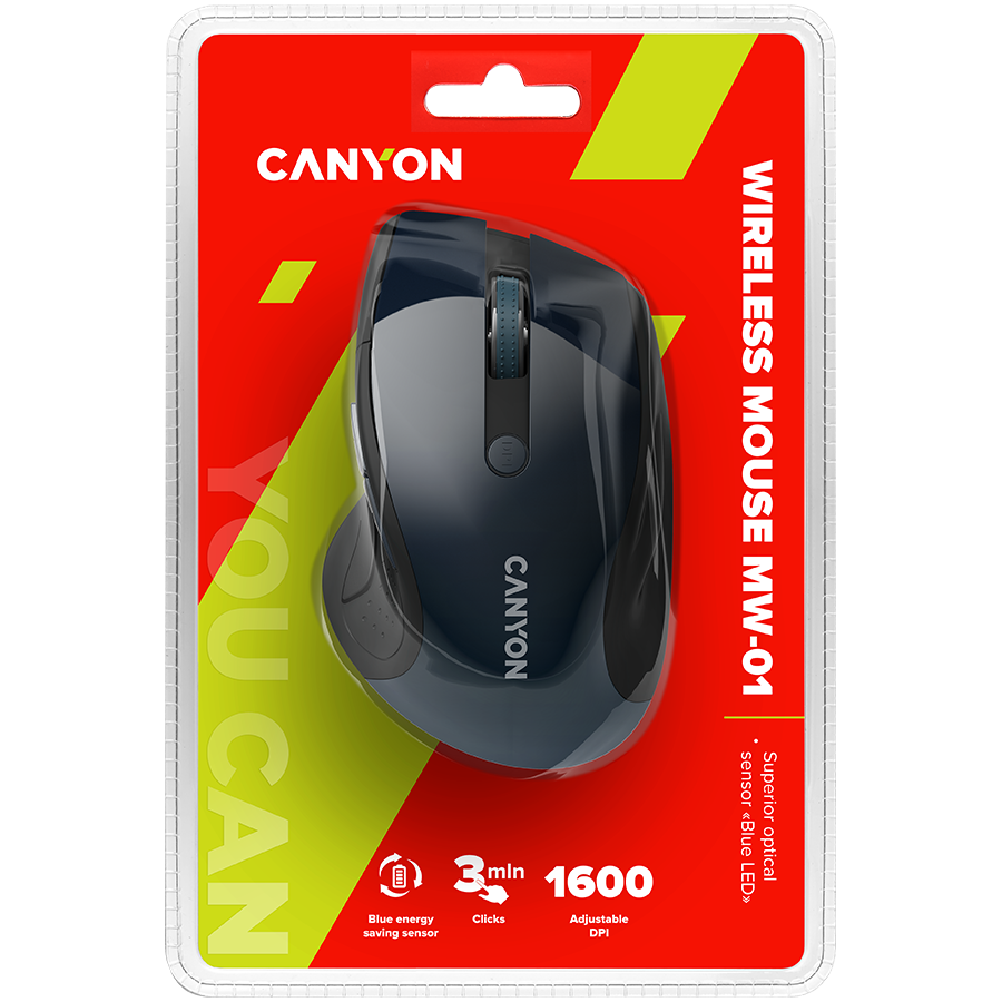 Canyon 2.4Ghz wireless mouse, CNS-CMSW01BL - Slika 4