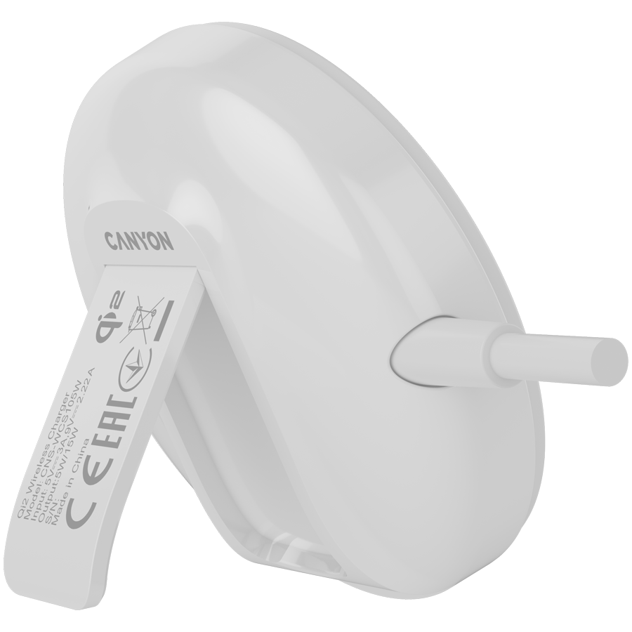 Canyon wireless charger WS-105 15W Qi2 White, CNS-WCS105W - Slika 3