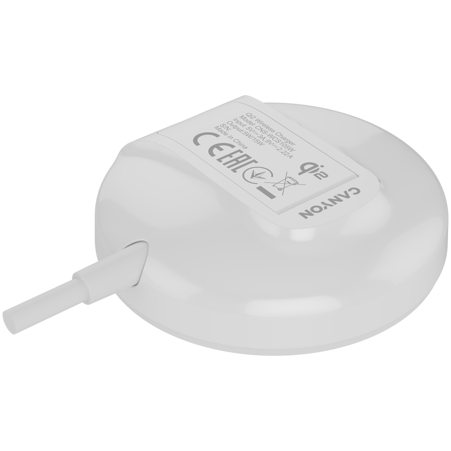 Canyon wireless charger WS-105 15W Qi2 White, CNS-WCS105W - Slika 6