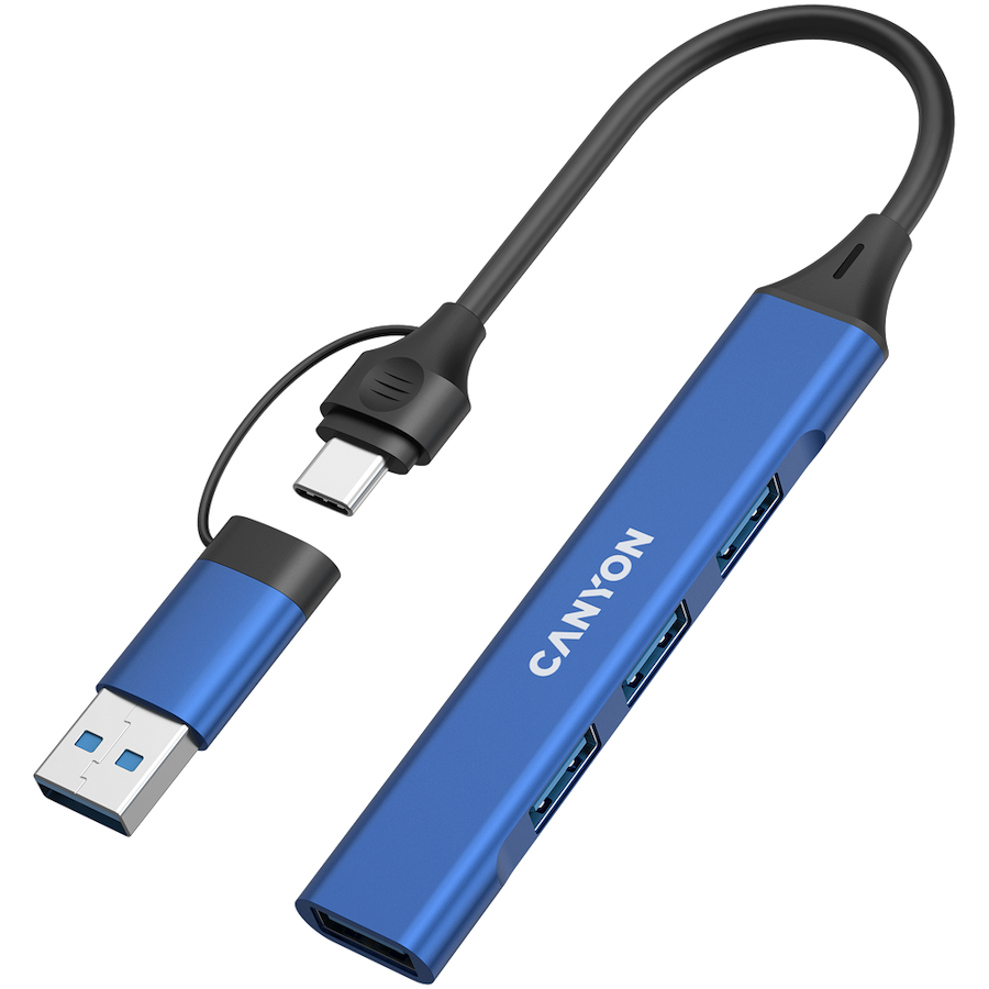 Canyon hub DS-02 4in1 USB-A/C Blue, CNS-TDS02BL - Slika 2