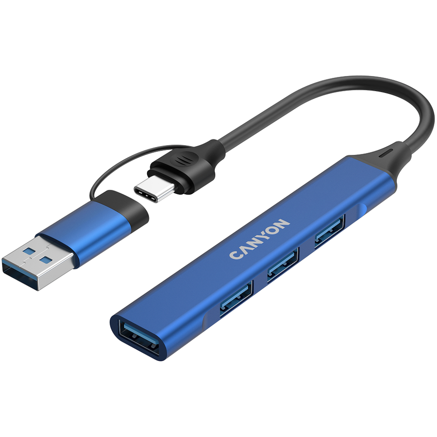 Canyon hub DS-02 4in1 USB-A/C Blue, CNS-TDS02BL - Slika 3