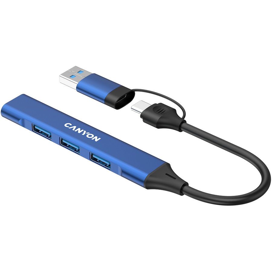 Canyon hub DS-02 4in1 USB-A/C Blue, CNS-TDS02BL - Slika 5