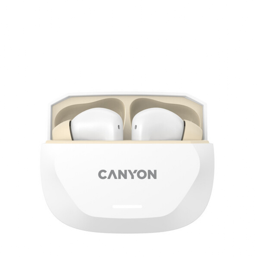 Canyon headset HEXAGON 7 TWS ANC+ENC Wireless Charge White Beige, CNS-TWS7WB - Slika 2