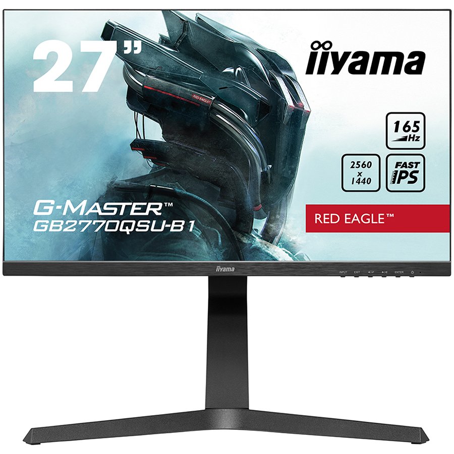 Monitor Iiyama LED GB2770QSU-B6 27" Fast IPS Gaming 2560 x 1440 @180Hz 400 cd/m² 1200:1 0.2ms HDMI DP 4xUSB 3.2 swivel, GB2770QSU-B6