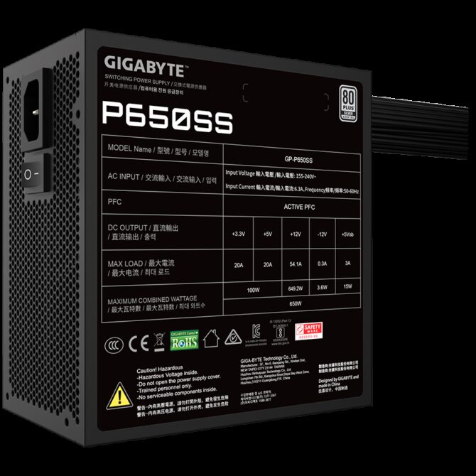 Gigabyte PSU GP-P650SS, GP-P650SS - Slika 3