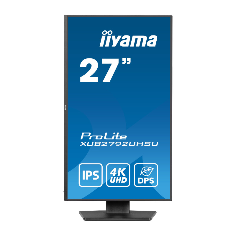 Iiyama 27" ProLite XUB2792UHSU-B6 4K UHD (3840x2160) IPS, 60Hz, 16:9, 4ms, 350cd/m2, 1300:1, Pivot, 4ms, 350cd/m2, 1xHDMI/DP, 3×USB-A, 1xUSB-C PD, pivot, zvučnici, crni - Slika 2