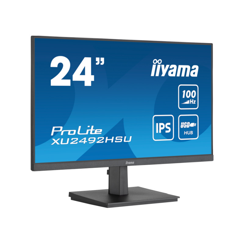 Iiyama 24” Prolite XU2492HSU-B6 FHD (1920x1080) IPS, 100Hz, 16:9, 0.4ms, 250 cd/m2, 1300:1, 1xHDMI/DP, 4xUSB, zvučnici - Slika 2