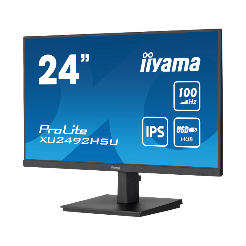 Iiyama 24” Prolite XU2492HSU-B6 FHD (1920x1080) IPS, 100Hz, 16:9, 0.4ms, 250 cd/m2, 1300:1, 1xHDMI/DP, 4xUSB, zvučnici - Slika 3
