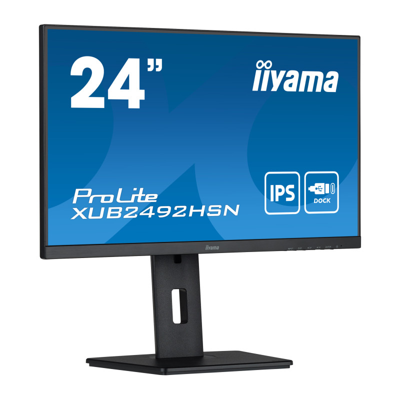 Iiyama 24" XUB2492HSN-B5 1920x1080 IPS 75Hz USB-C Dock 65W + LAN, HDMI, DP, Full Ergo - Slika 3