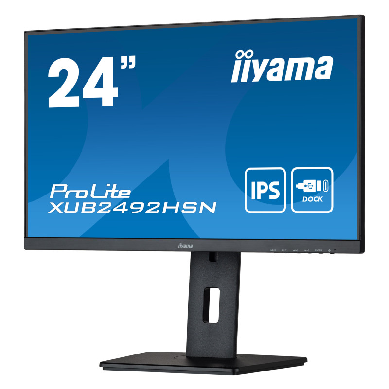Iiyama 24" XUB2492HSN-B5 1920x1080 IPS 75Hz USB-C Dock 65W + LAN, HDMI, DP, Full Ergo - Slika 4