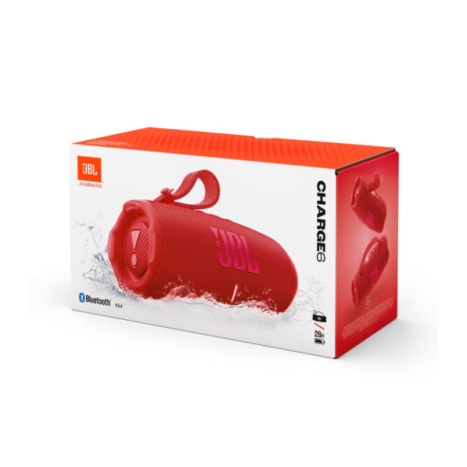JBL Charge 6 prijenosni zvučnik BT5.4, vodootporan IP68 do 28h slušanja, AI Sound Boost, 45W, Auracast, crveni - Slika 9