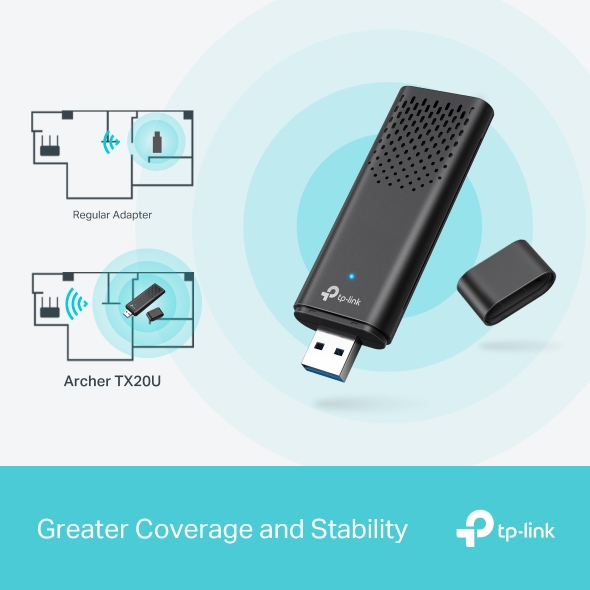 TP-Link Archer TX20U, AX1800 Dual Band Wi-Fi 6 USB - Slika 2