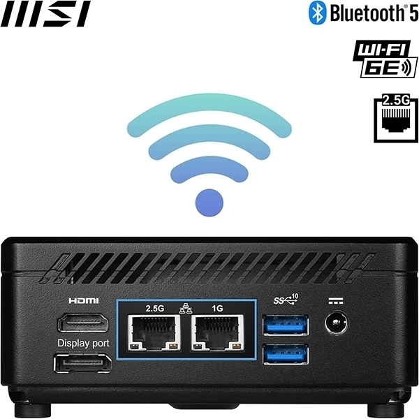 Mini desktop PC MSI Cubi 5 12M-262BEU i3 / 8GB / 512GB SSD / Windows 11 Home / WiFi 6E + BT 5.3 / 1Gbps + 2.5Gbps / black - Slika 5