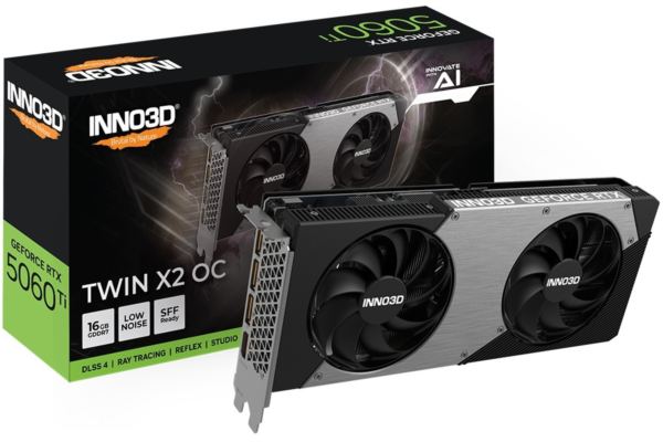 INNO3D GeForce RTX 5060 Ti TWIN X2 OC, 16GB GDDR7