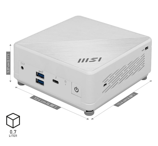 Mini desktop PC MSI Cubi 5 12M-263BEU i5 / 16GB / 1TB SSD / Windows 11 Home / WiFi 6E + BT 5.3 / 1Gbps + 2.5Gbps / white - Slika 3