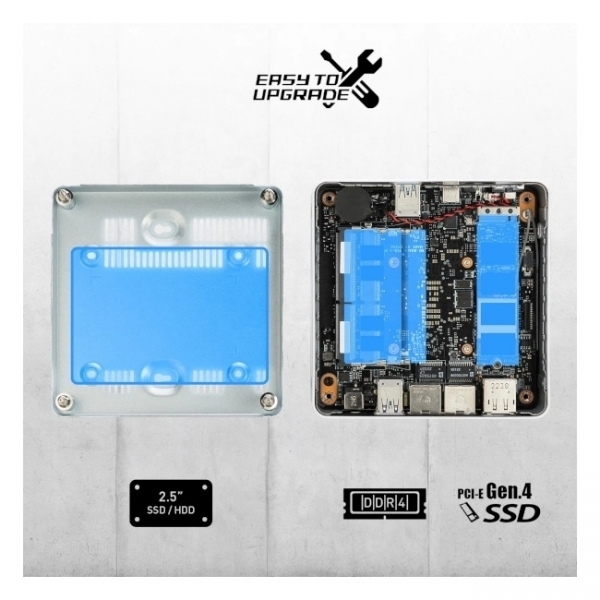 Mini desktop PC MSI Cubi 5 12M-264BEU i3 / 16GB / 512GB SSD / Windows 11 Pro / WiFi 6E + BT 5.3 / 1Gbps + 2.5Gbps / white - Slika 9