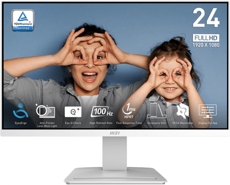 Monitor MSI PRO MP2412W / 23.8" / FHD / VA / 100Hz / 1ms (MPRT) / white