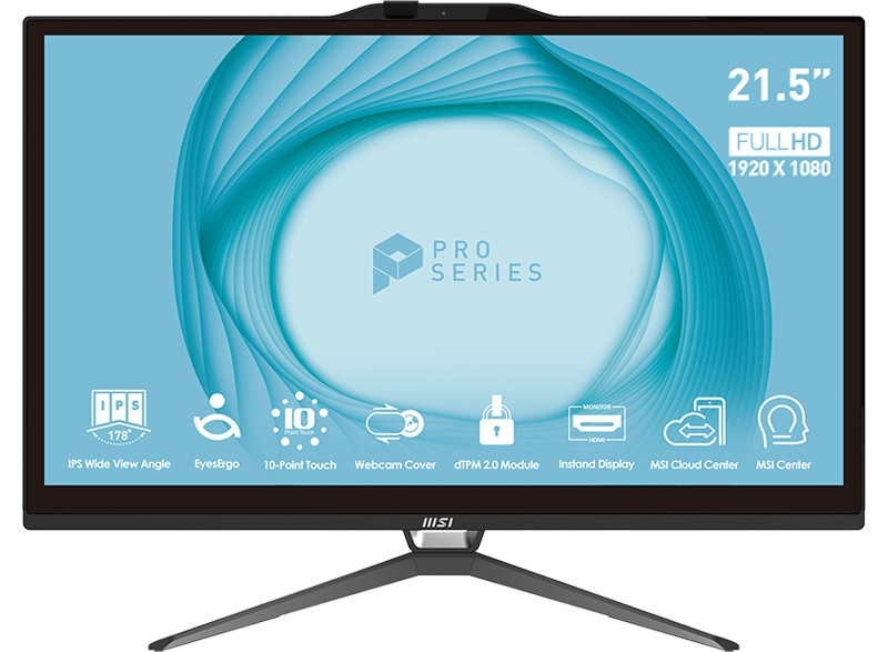 All-in-one MSI PRO AP222T 13M-091XEU i5 / 8GB / 256GB SSD / 21.5" FHD / NoOS / black