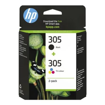 HP 305 2-Pack Tri-color/Black Original, 6ZD17AE