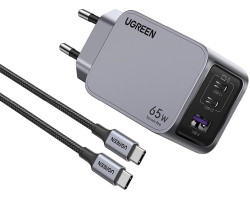 UGREEN Nexode Pro zidni punjač 65W, 2x USB-C, USB-A, USB-C kabel, GaN, sivi - Slika 19