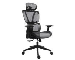 Bit Force ROYAL LM-2D uredska stolica, PU koža, 2D naslon za ruke, nosivost 140kg, crno/siva - Slika 13