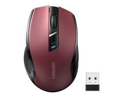 UGREEN MU006 bežični ergonomski miš, bluetooth, 4000 DPI, USB, crveni - Slika 11