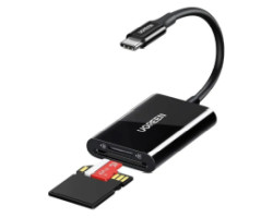 UGREEN čitač memorijskih kartica, TF/SD/MicroSD kartice, USB-C, 15cm, crni - Slika 10