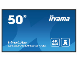 Iiyama 50" LH5075UHS-B1AG 3840x2160, UHD VA panel, Haze 25%, 500cd/m2, Landscape and Portrait, Signal FailOver, Speakers 2x 10W, HDMI 3x, DisplayPort, DP-out (MST/Mirror/Tiling), USB 2.0 x2, WiFi, - Slika 12