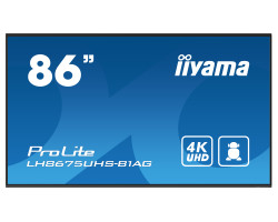 Iiyama 86" LH8675UHS-B1AG 3840x2160, UHD IPS panel, Haze 25%, 500cd/m2, Landscape and Portrait, Signal FailOver, Speakers 2x 10W, HDMI 3x, DisplayPort, DP-out (MST/Mirror/Tiling), USB 2.0 x2, WiFi - Slika 14
